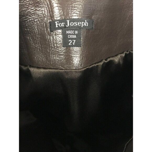 For Joseph Womens Leather Pencil Skirt Sz S Brown Pre-owned 27 - Picture 3 of 10